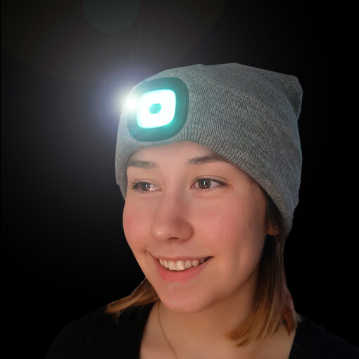 The Green Scissor Headlamp Beanie GREY