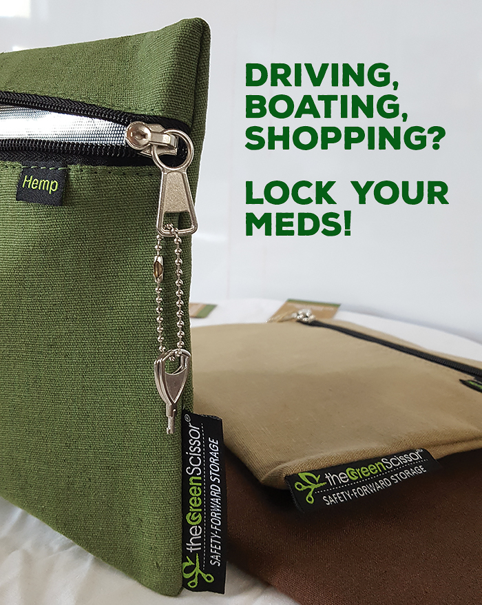 Driving, Boating, Shopping? Lock your meds!