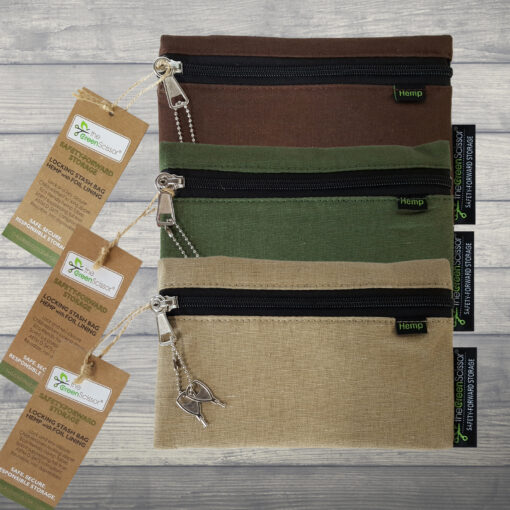 Locking Hemp Bags by The Green Scissor