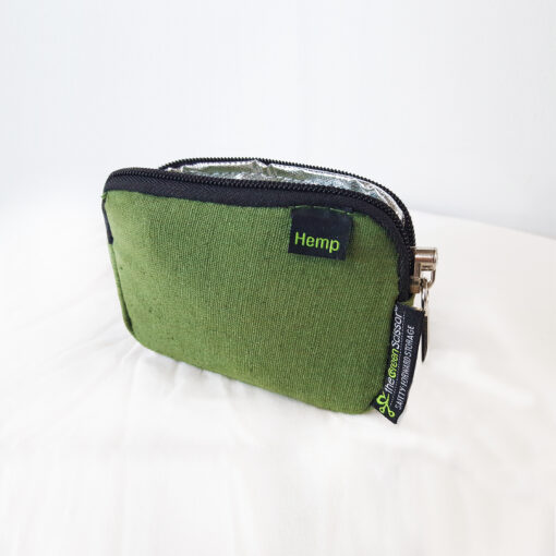 The Green Scissor Locking Hemp Bag small PADDED