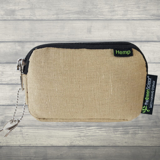 The Green Scissor Locking Hemp Bag small PADDED