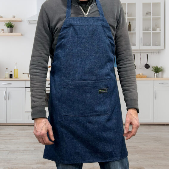 The Green Scissor Denim Apron – Hemp and Organic Cotton
